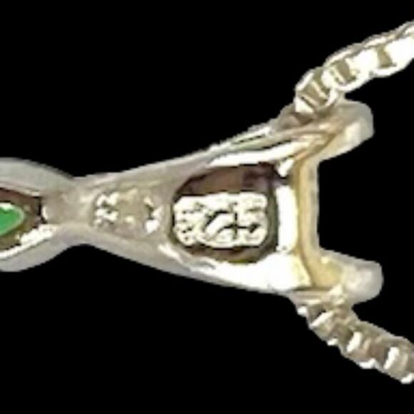 NX# Emerald & Sterling 925 Silver Cross Necklace - Picture 6 of 9